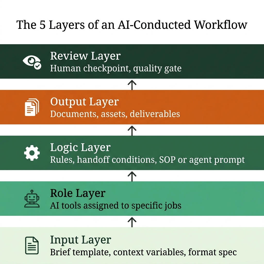 The 5 Layers of an AI-Conducted Workflow