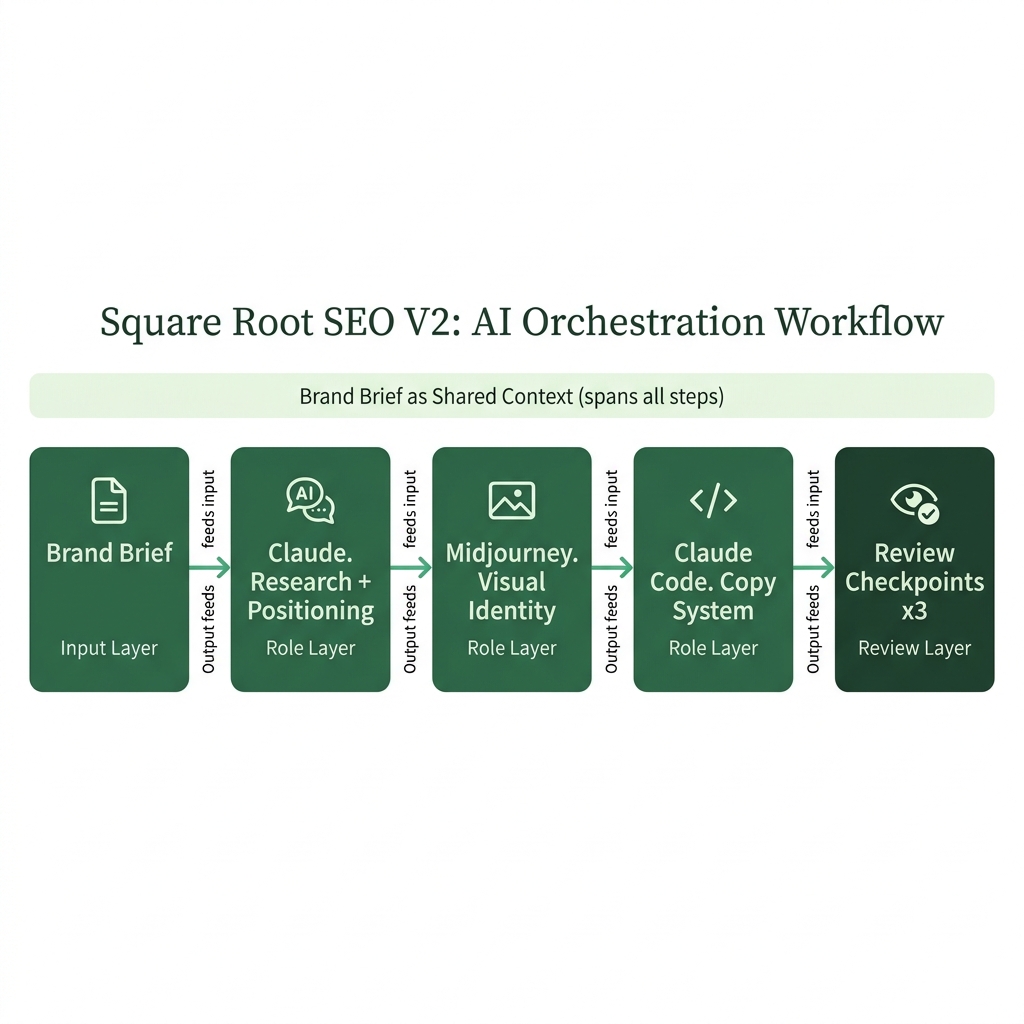 Square Root SEO V2: AI Orchestration Workflow