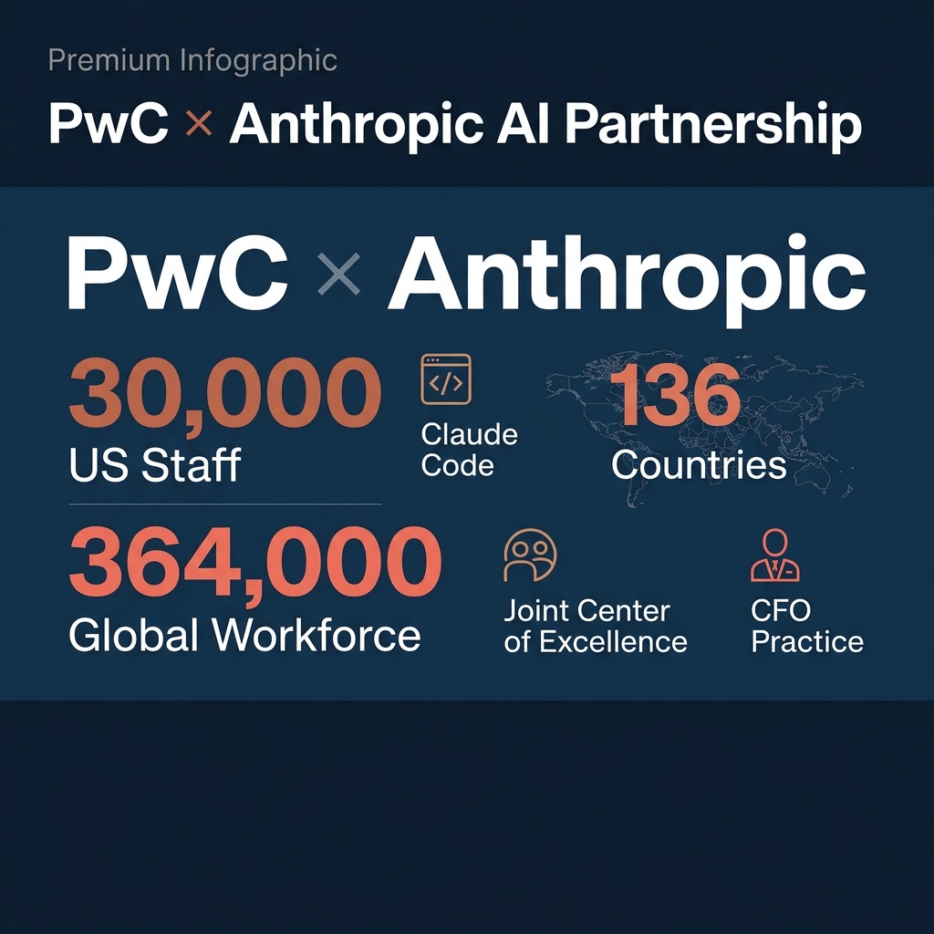 PwC and Anthropic Partnership — 30,000 US Staff, 364,000 Global Workforce, 136 Countries